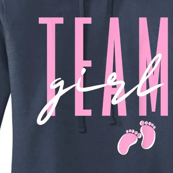 Team Girl Gender Reveal Baby Shower Pink Or Blue Women's Pullover Hoodie