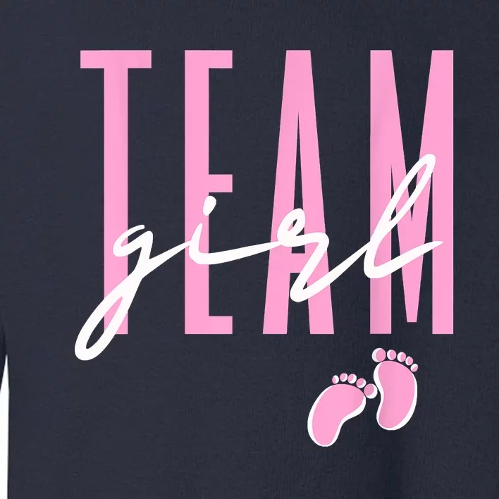 Team Girl Gender Reveal Baby Shower Pink Or Blue Toddler Sweatshirt