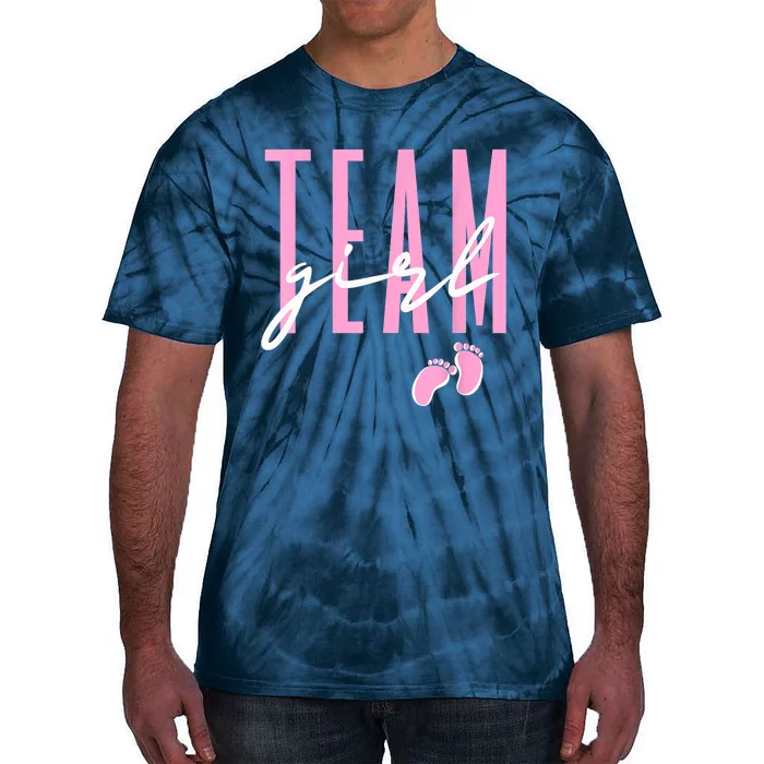 Team Girl Gender Reveal Baby Shower Pink Or Blue Tie-Dye T-Shirt