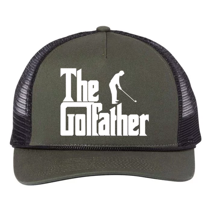 The Golfather (Golf Father) Father's Day Gift For Dad Retro Rope Trucker Hat Cap