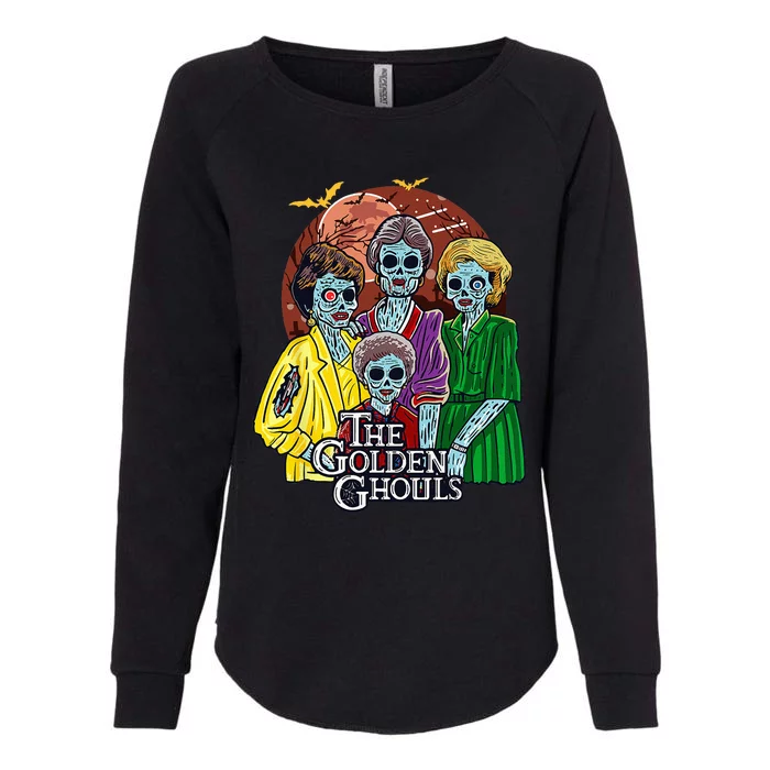 The Golden Ghouls Halloween Womens California Wash Sweatshirt