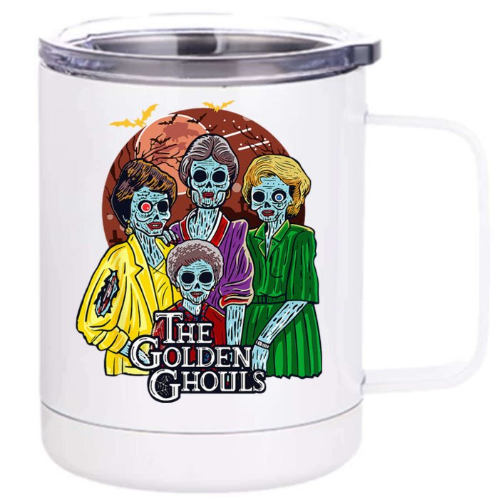 The Golden Ghouls Halloween Front & Back 12oz Stainless Steel Tumbler Cup