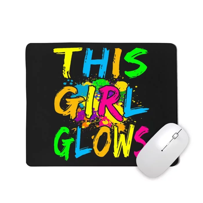 This Girl Glows Retro 80s Party Mousepad