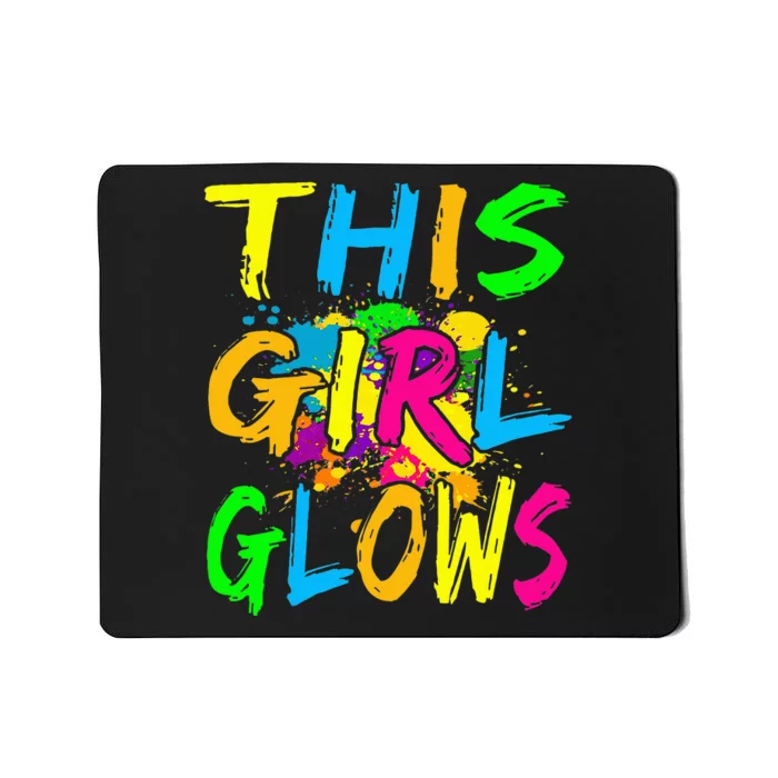 This Girl Glows Retro 80s Party Mousepad