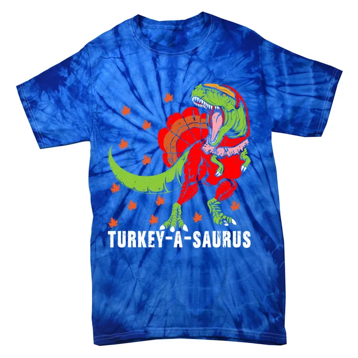 Turkeygreat Giftagreat Giftsaurus Funny Thanksgiving Dinosaur Turkey Tgreat Gift Tie-Dye T-Shirt