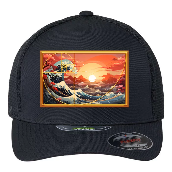 The Great Golden Ratio Wave Flexfit Unipanel Trucker Cap