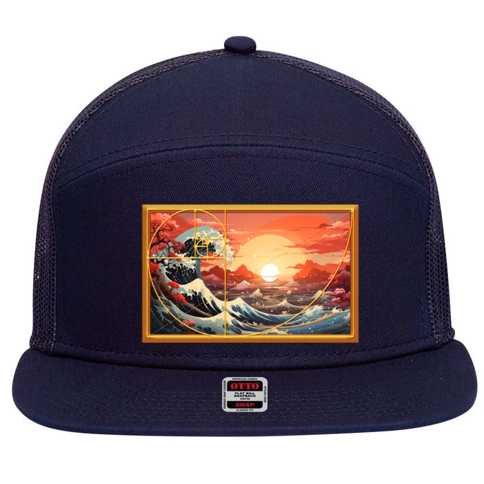 The Great Golden Ratio Wave 7 Panel Mesh Trucker Snapback Hat