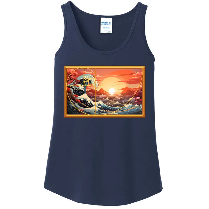 The Great Golden Ratio Wave Ladies Essential Tank