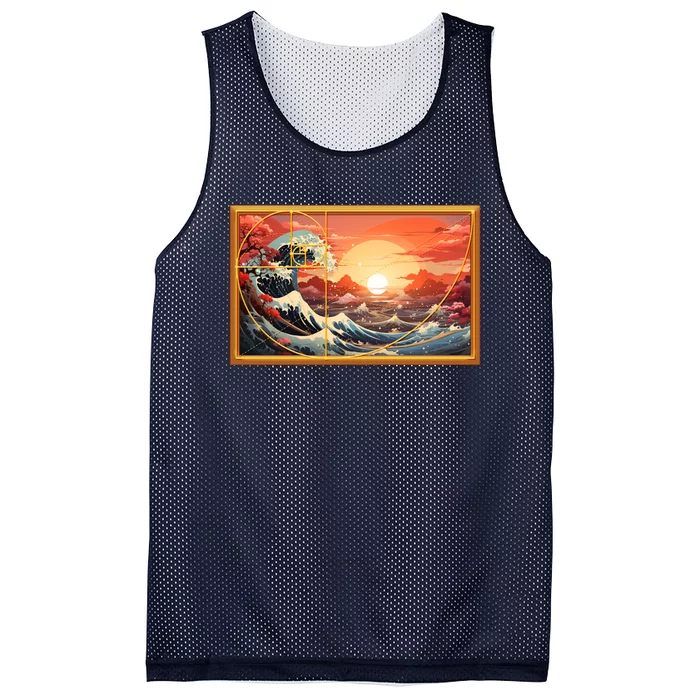 The Great Golden Ratio Wave Mesh Reversible Basketball Jersey Tank