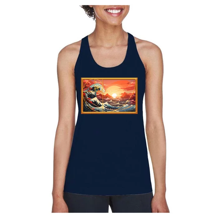 The Great Golden Ratio Wave Women's Racerback Tank