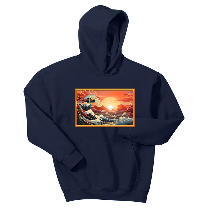 The Great Golden Ratio Wave Kids Hoodie