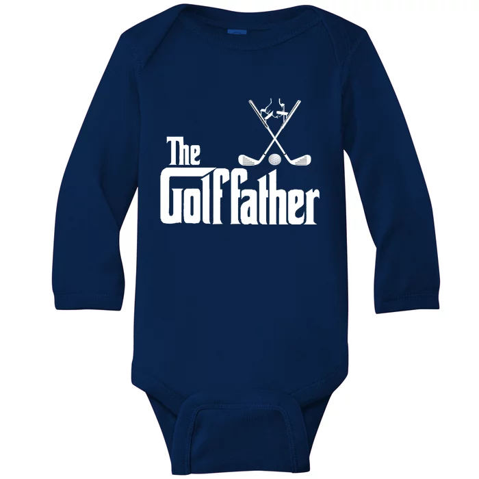 The Golffather Golf Father Funny Golfing Fathers Day Baby Long Sleeve Bodysuit