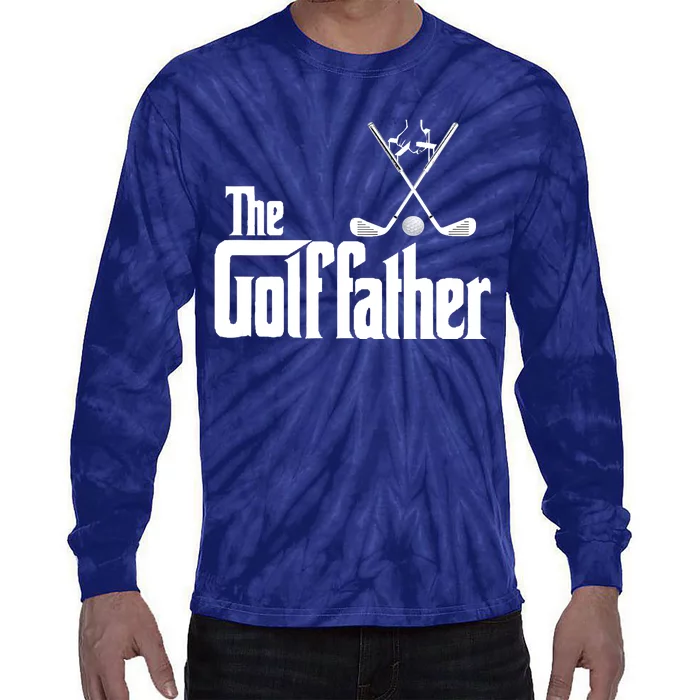 The Golffather Golf Father Funny Golfing Fathers Day Tie-Dye Long Sleeve Shirt