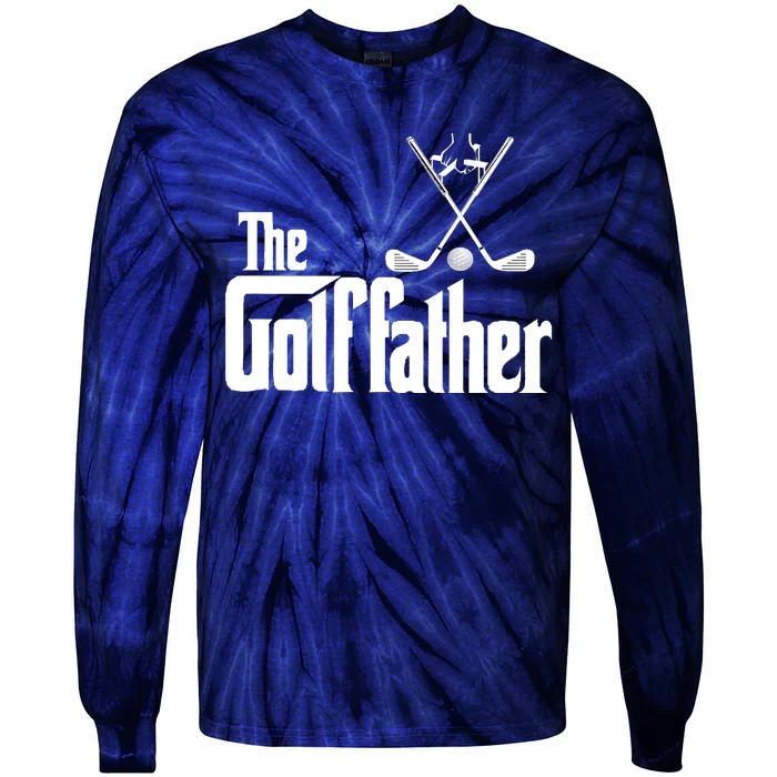 The Golffather Golf Father Funny Golfing Fathers Day Tie-Dye Long Sleeve Shirt