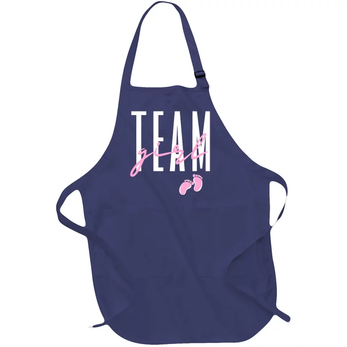 Team Girl Gender Reveal Baby Shower Pink Or Blue Full-Length Apron With Pocket