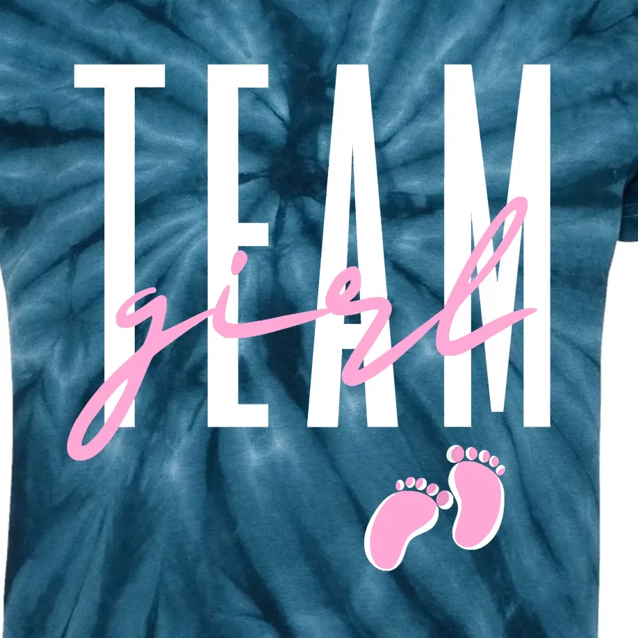 Team Girl Gender Reveal Baby Shower Pink Or Blue Kids Tie-Dye T-Shirt