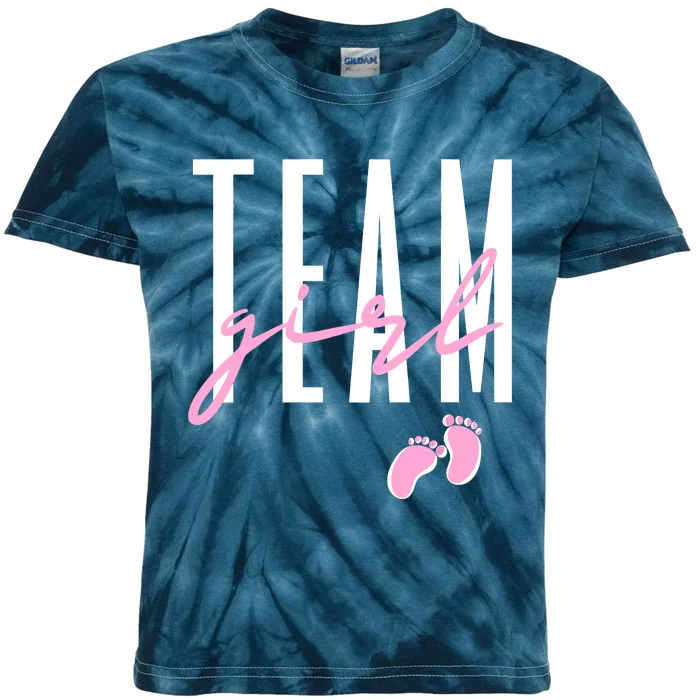 Team Girl Gender Reveal Baby Shower Pink Or Blue Kids Tie-Dye T-Shirt