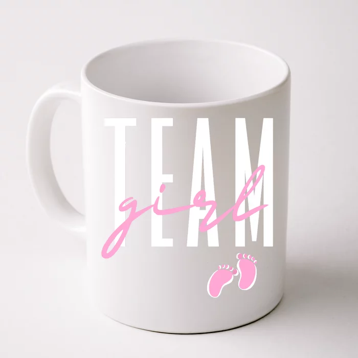 Team Girl Gender Reveal Baby Shower Pink Or Blue Front & Back Coffee Mug