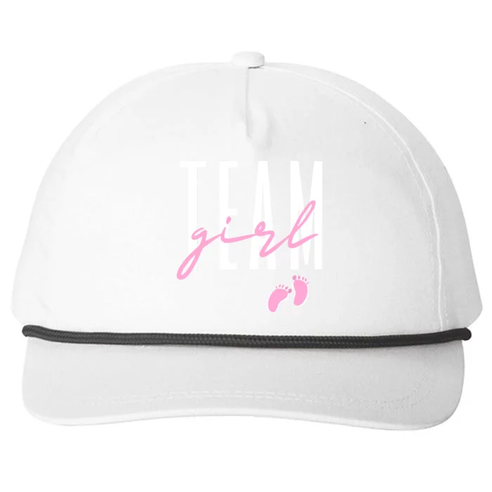 Team Girl Gender Reveal Baby Shower Pink Or Blue Snapback Five-Panel Rope Hat