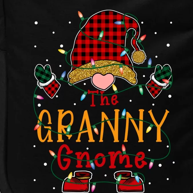 The Granny Gnome Buffalo Plaid Christmas Family Xmas Pajamas Gift Impact Tech Backpack