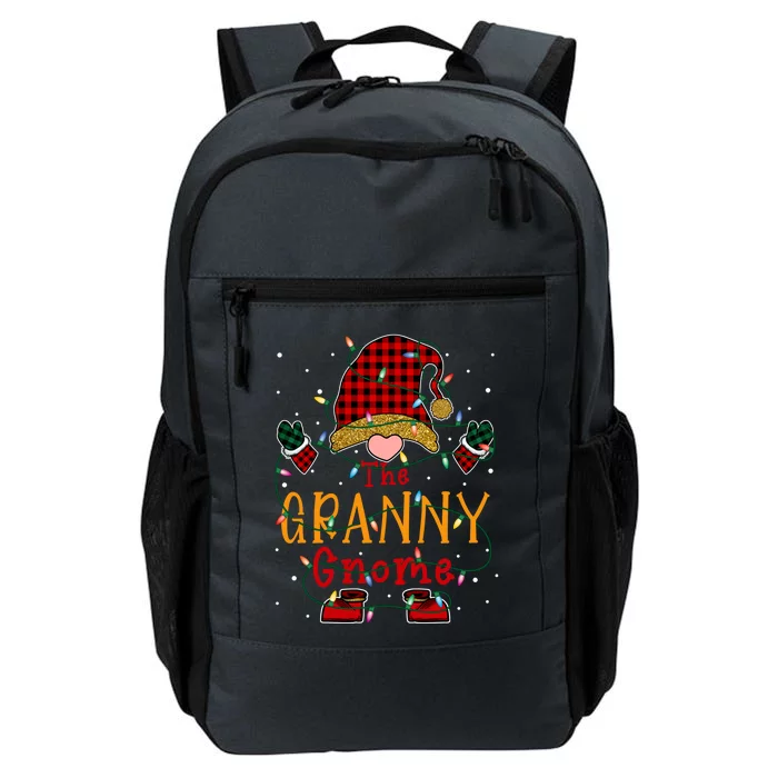 The Granny Gnome Buffalo Plaid Christmas Family Xmas Pajamas Gift Daily Commute Backpack