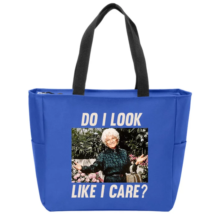 The Golden Girl Sophia Do I Look Like I Care Zip Tote Bag