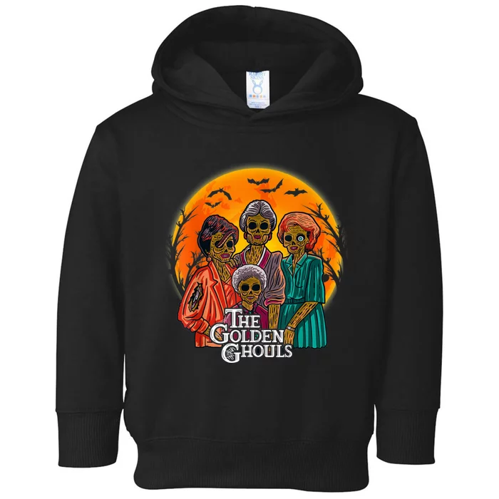 The Golden Ghouls Halloween Zombie Funny Halloween Toddler Hoodie