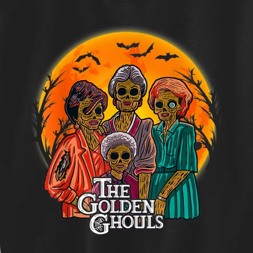 The Golden Ghouls Halloween Zombie Funny Halloween Kids Sweatshirt