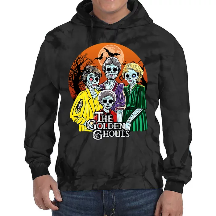 The Golden Ghouls Halloween Zombie Funny Halloween Tie Dye Hoodie