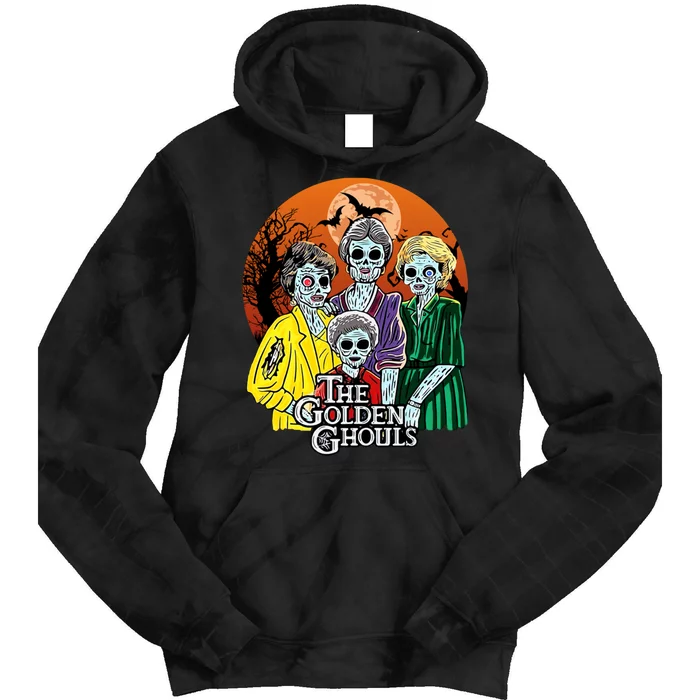 The Golden Ghouls Halloween Zombie Funny Halloween Tie Dye Hoodie