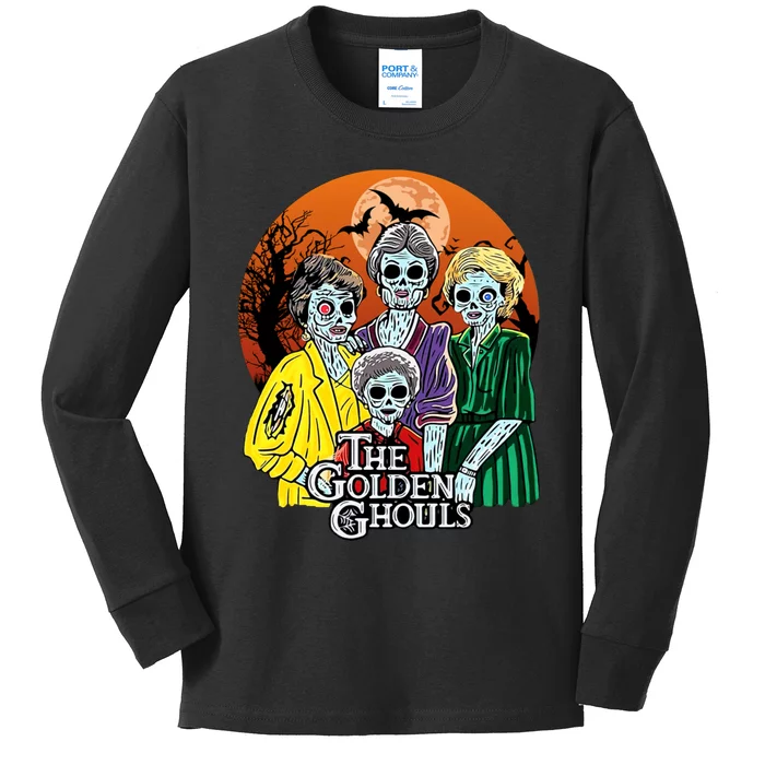 The Golden Ghouls Halloween Zombie Funny Halloween Kids Long Sleeve Shirt