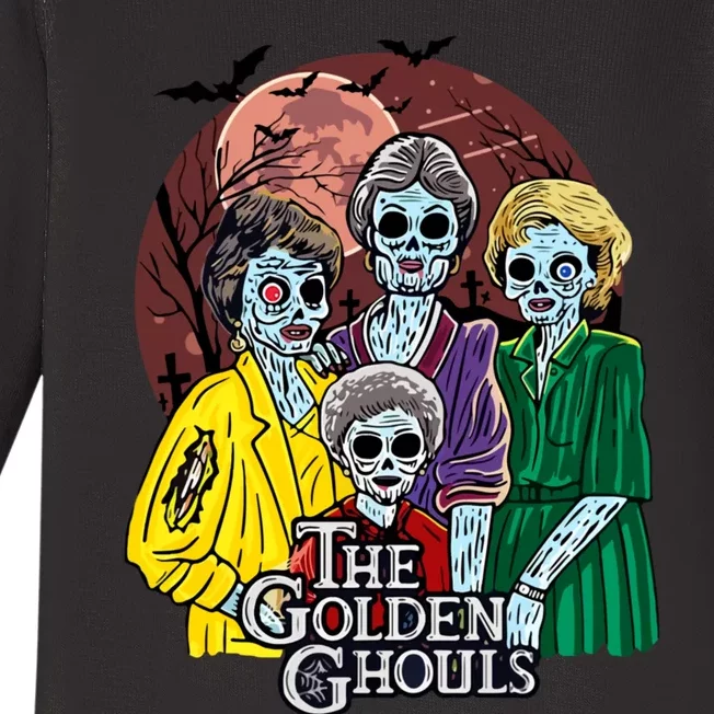 The Golden Ghouls Halloween Zombie Funny Halloween Baby Long Sleeve Bodysuit