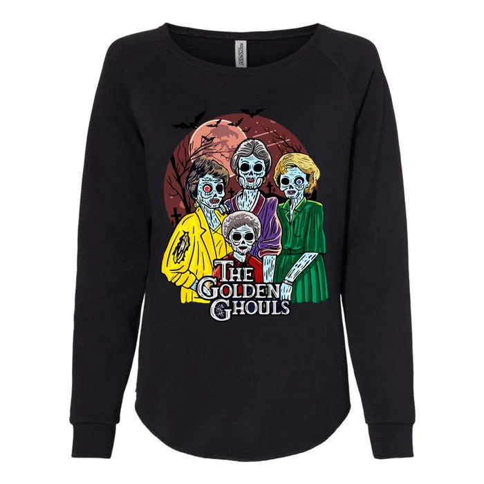 The Golden Ghouls Halloween Zombie Funny Halloween Womens California Wash Sweatshirt