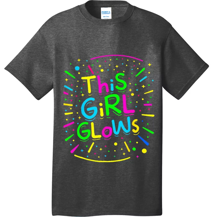 This Girl Glows Tie Dye Bright Colors 80S And 90S T-Shirt