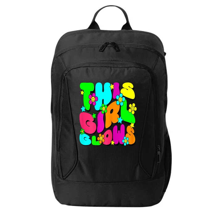 This Girl Glows For Tie Dye Bright Colors 80s And 90s City Backpack