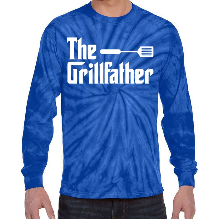 The Grillfather Grill Grilling Gift Great Gift Tie-Dye Long Sleeve Shirt