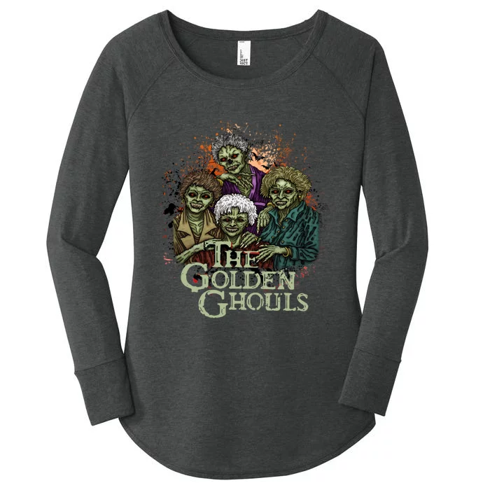 The Golden Ghouls Halloween Zombie Funny Halloween Women's Perfect Tri Tunic Long Sleeve Shirt