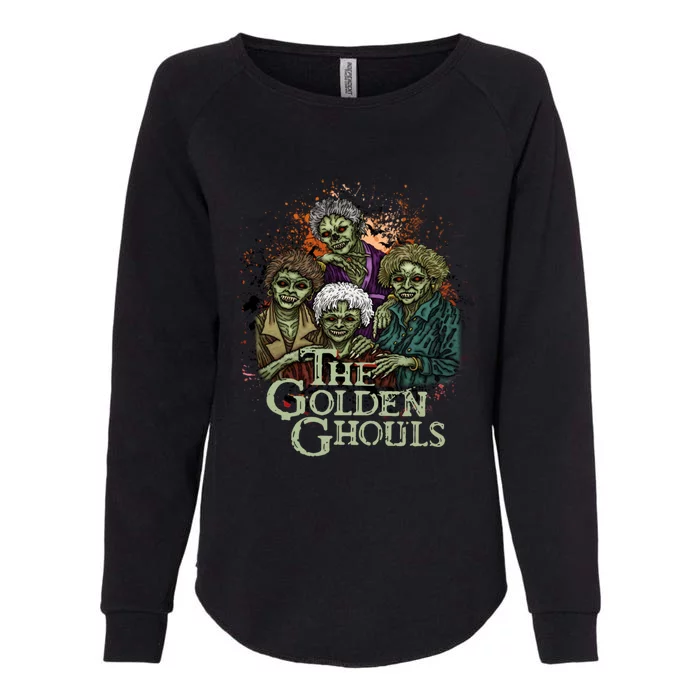 The Golden Ghouls Halloween Zombie Funny Halloween Womens California Wash Sweatshirt