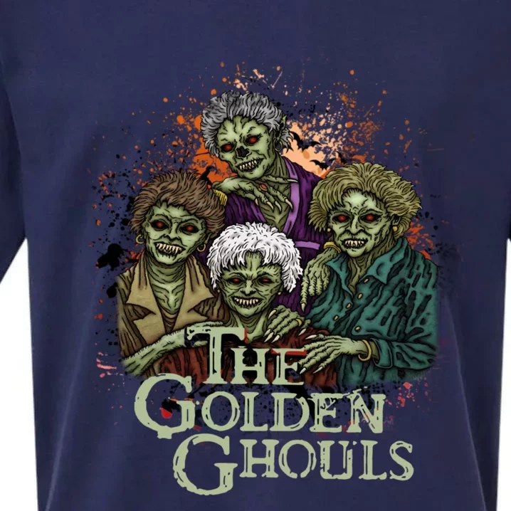 The Golden Ghouls Halloween Zombie Funny Halloween Sueded Cloud Jersey T-Shirt