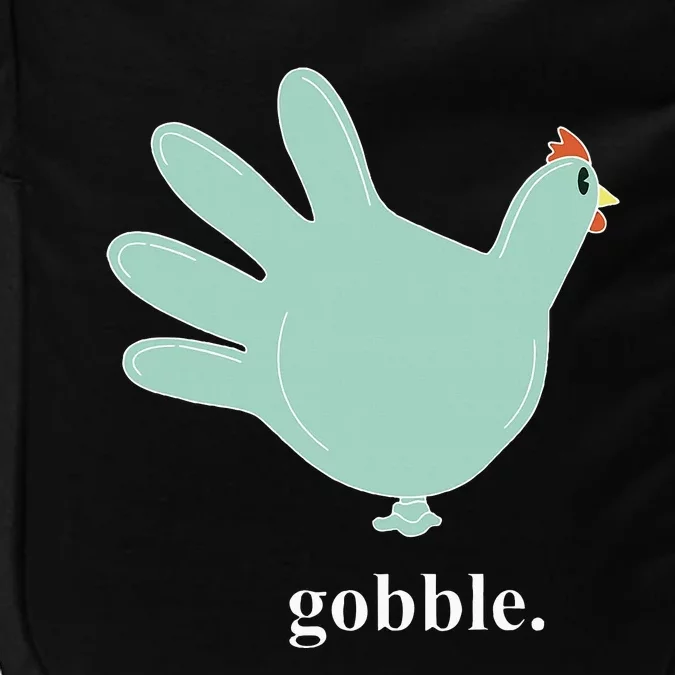 Turkey Glove Gobble Thanksgiving Thankful Nurse Impact Tech Backpack