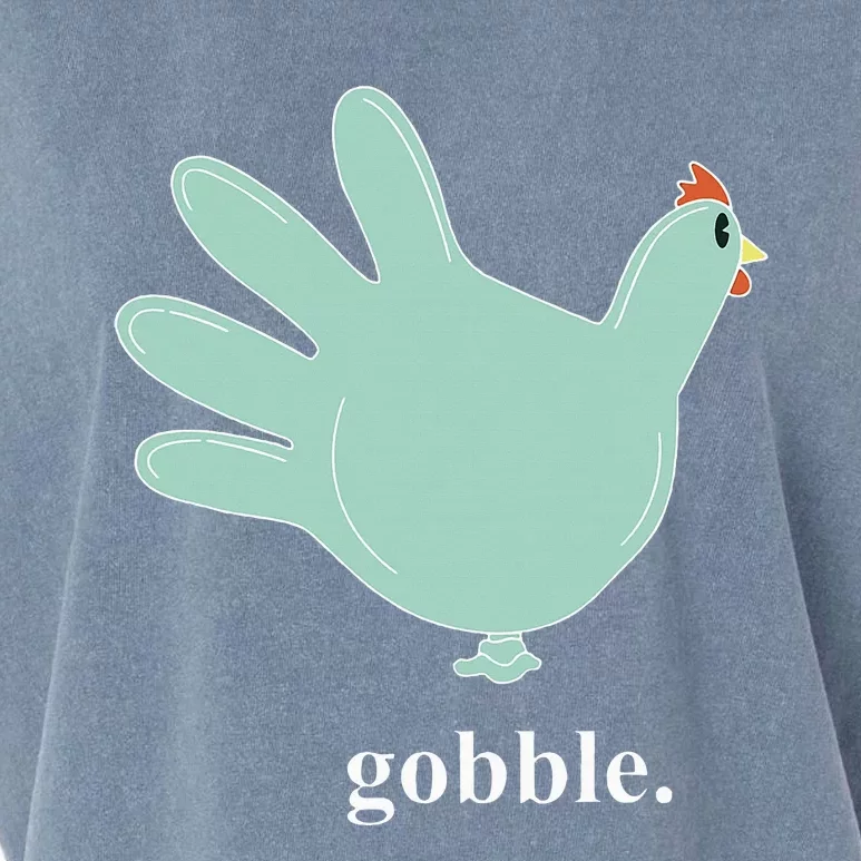 Turkey Glove Gobble Thanksgiving Thankful Nurse Garment-Dyed Women's Muscle Tee