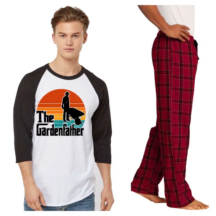 The Gardenfather Gardening Dad Gift Retro Raglan Sleeve Pajama Set