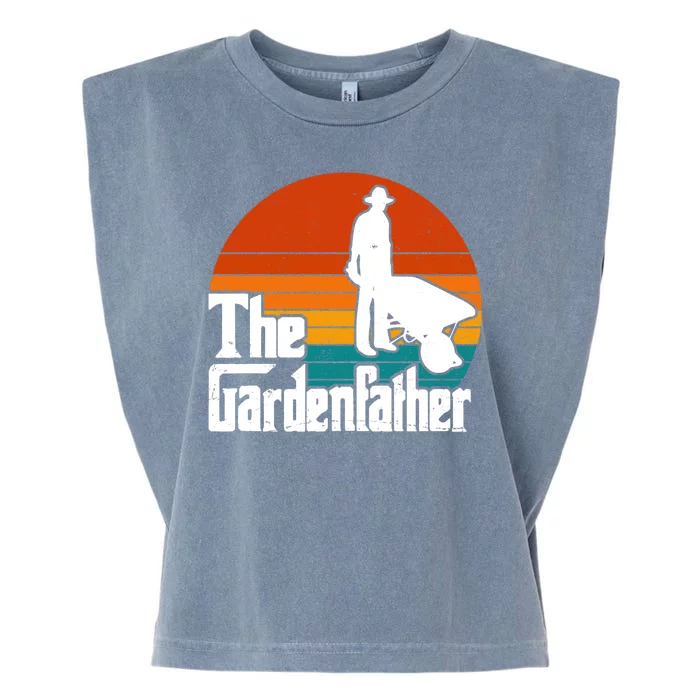 The Gardenfather Gardening Dad Gift Retro Garment-Dyed Women's Muscle Tee