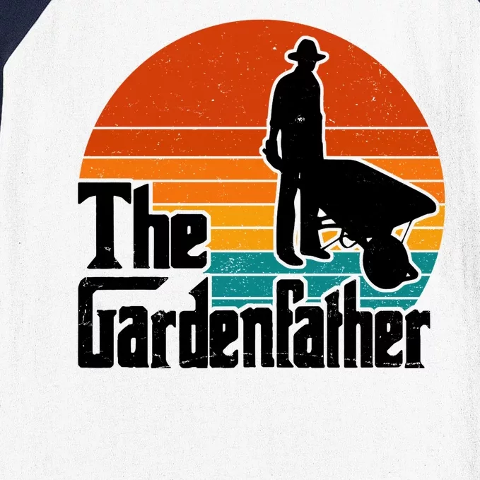 The Gardenfather Gardening Dad Gift Retro Baseball Sleeve Shirt