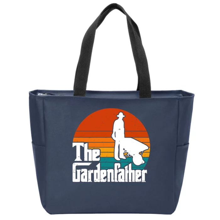 The Gardenfather Gardening Dad Gift Retro Zip Tote Bag