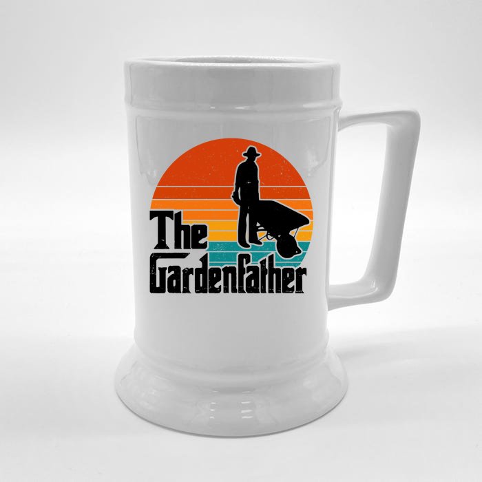 The Gardenfather Gardening Dad Gift Retro Front & Back Beer Stein