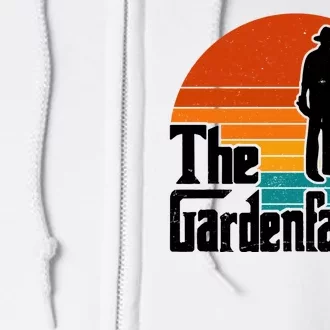 The Gardenfather Gardening Dad Gift Retro Full Zip Hoodie