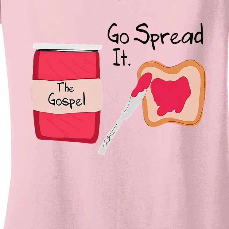 The Gospel Go Spread It Women's V-Neck T-Shirt