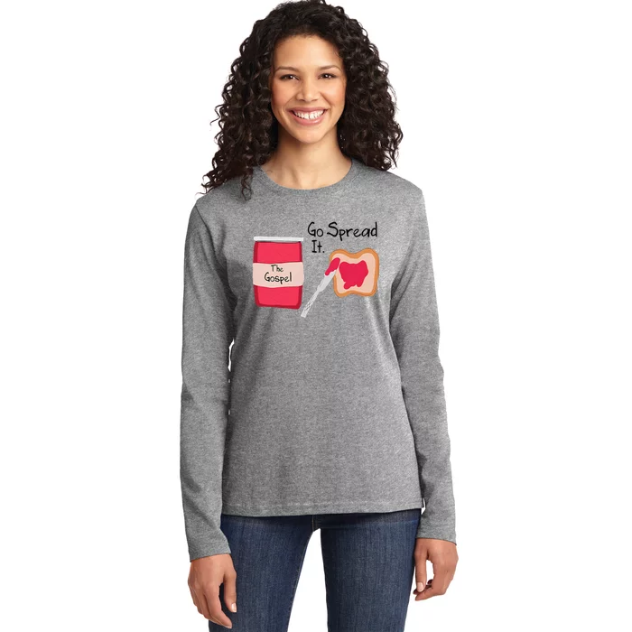 The Gospel Go Spread It Ladies Long Sleeve Shirt