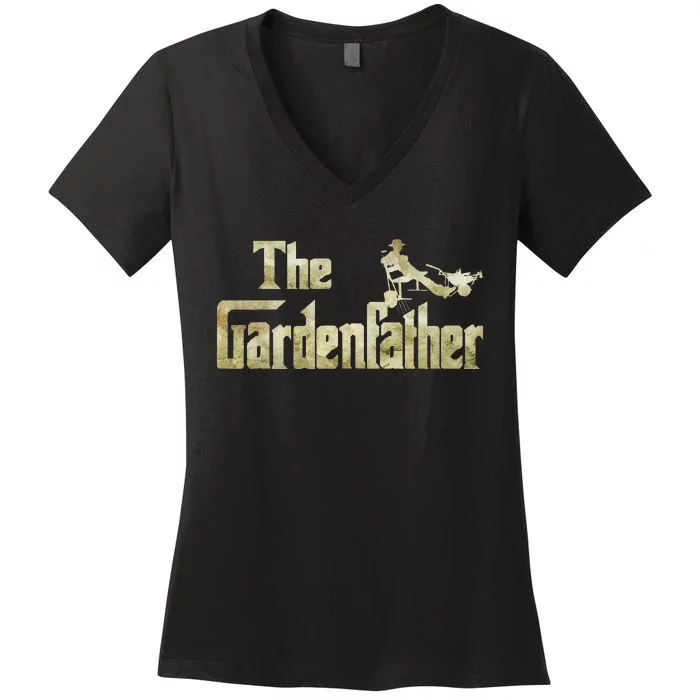 The Gardenfather Gardening Father Women's V-Neck T-Shirt